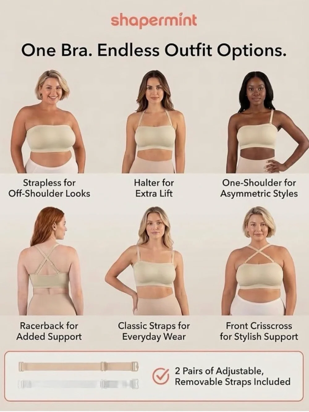 Truekind by Shapermint Wireless Comfort Bra XL Nude New in Package